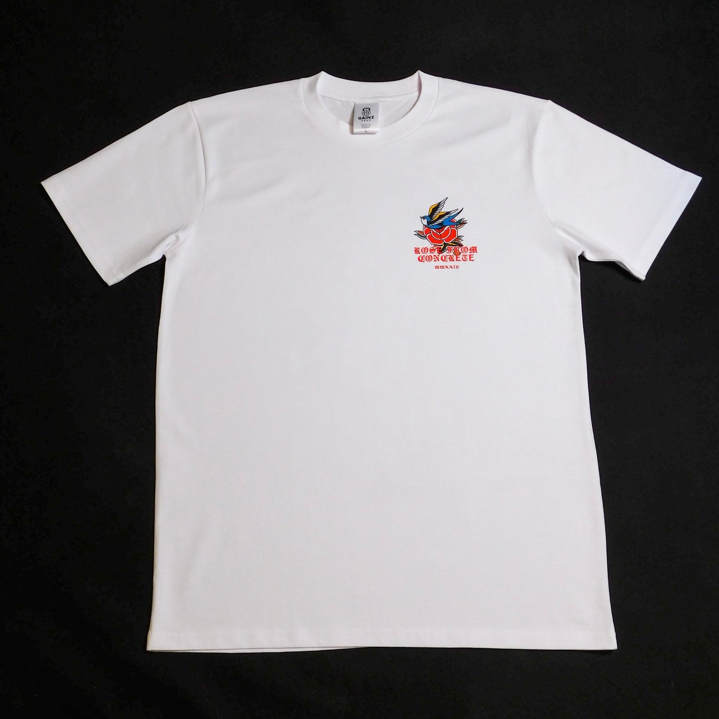 "Rose from Concrete" White Graphic Tee
