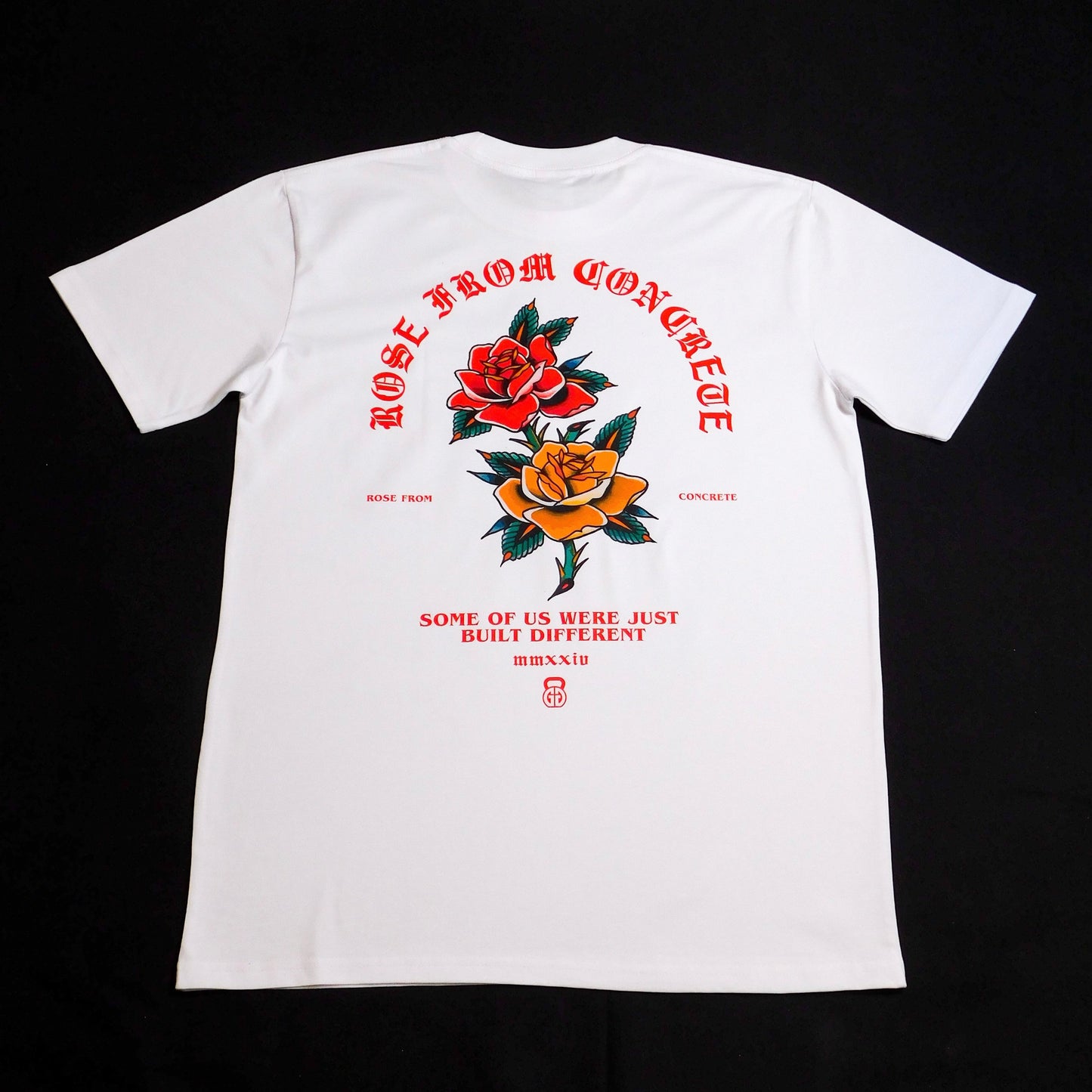 "Rose from Concrete" White Graphic Tee