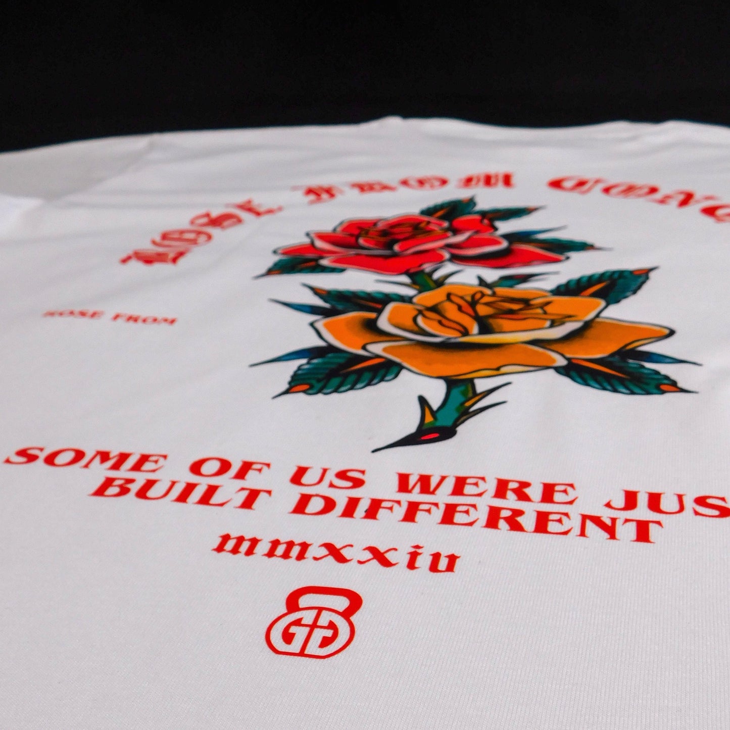 "Rose from Concrete" White Graphic Tee