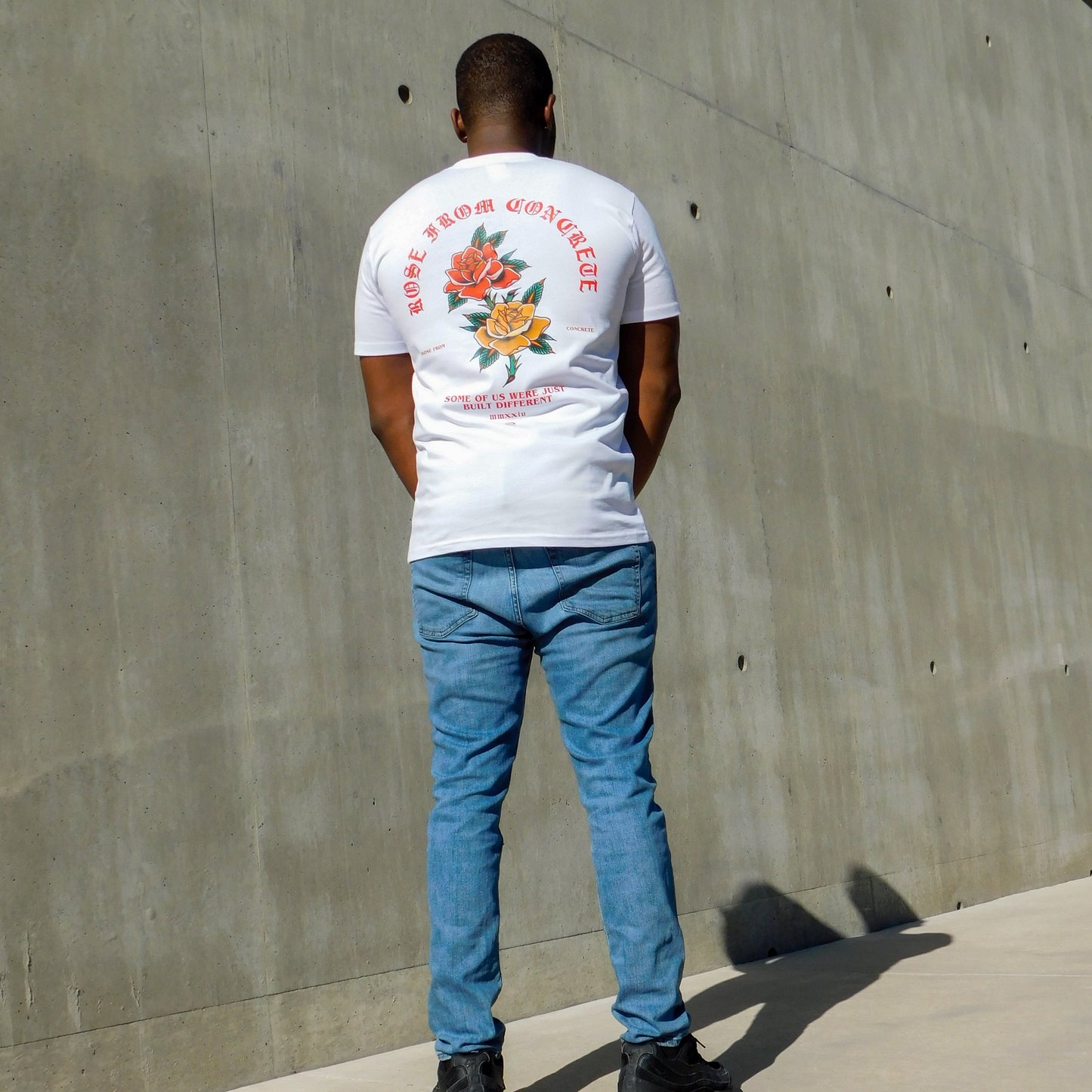 "Rose from Concrete" White Graphic Tee